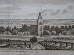 gravure Blaricum Gooiland vanuit Tafelberg H. Spilman 1743, Antiek en Kunst, Verzenden