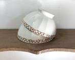 Franse aardewerk bowl met vergulde decoratie rand, Ophalen of Verzenden, Gebruikt