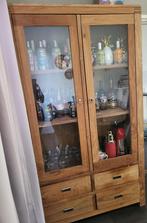 Vitrinekast, Huis en Inrichting, Kasten | Buffetkasten, Ophalen, Gebruikt, 100 tot 150 cm, Teakhout