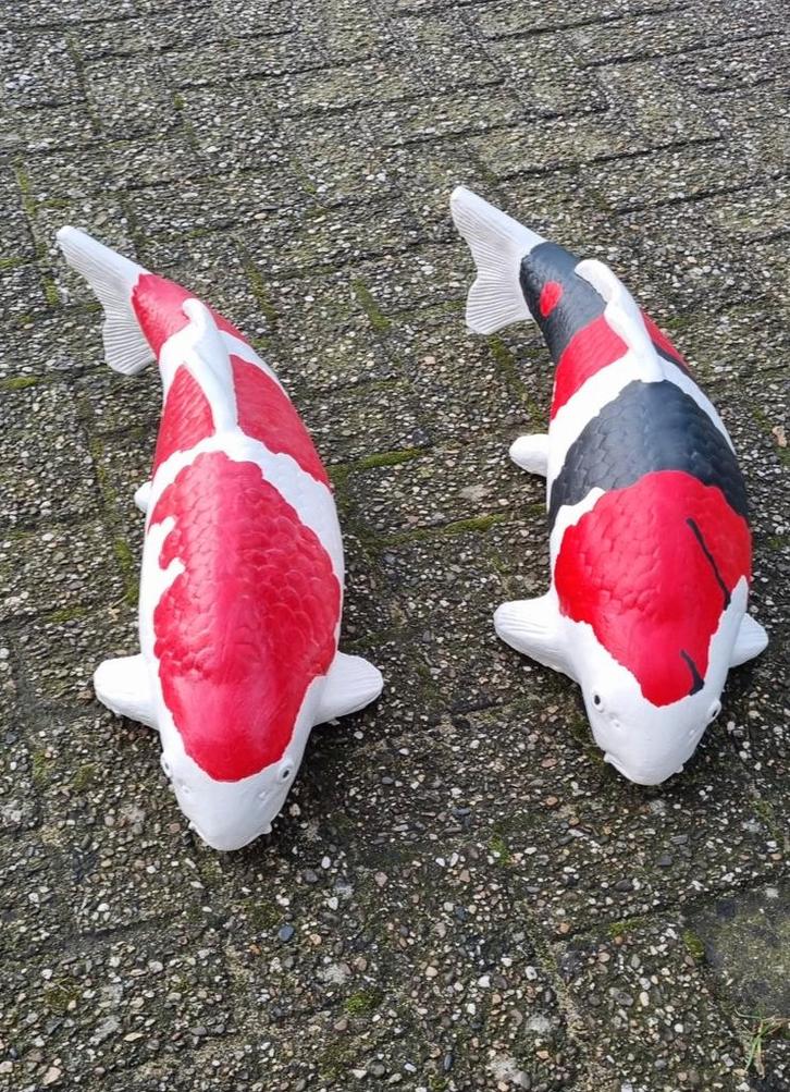 Prachtige Grote Koi Karper Beelden, Tuin en Terras, Tuinbeelden, Nieuw, Dierenbeeld, Steen, Ophalen