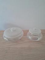 Glazen koektrommel en bonbonniere, Huis en Inrichting, Keuken | Servies, Glas of Glazen, Ophalen of Verzenden, Overige stijlen
