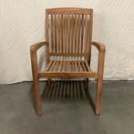 Tuinstoel - met armleuningen - massief teakhout - TTM Wonen, Nieuw, Tuin en terras, Info@ttmwonen.nl, Vijf, Zes of meer stoelen