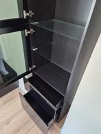 Vitrinekast Besta Ikea hoogglans zwart, Ophalen, Zo goed als nieuw