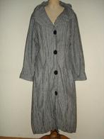 Ophilia maxi jas maat 42 grijs wit gestreept linnen katoen, Verzenden, Maat 42/44 (L), Zo goed als nieuw, Ophilia