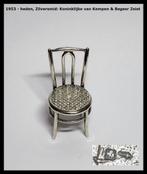 🔶🔶🔶3 Zilveren Thonet-stoeltjes, Nederlands gekeurd, Antiek en Kunst, Ophalen of Verzenden, Zilver