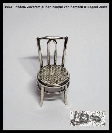 🔶🔶🔶3 Zilveren Thonet-stoeltjes, Nederlands gekeurd beschikbaar voor biedingen