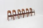 Vintage Deense Mid Century eetkamer stoelen Niels Koefoed, Huis en Inrichting, Stoelen, Ophalen, Bruin, Vintage, Zo goed als nieuw