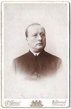 Kabinetfoto Pastoor Langewen Singelkerk Greiner Amsterdam, Gebruikt, Foto, Ophalen of Verzenden, Voor 1940