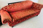 Sofa, bordeaux rood met bloemen, stof, Ophalen, Gebruikt, Vintage, klassiek, Driepersoons