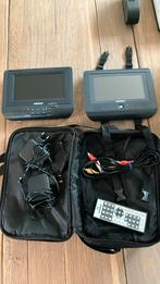 Lenco MES-230 Portable DVD Spelerset - 2 schermen+opbergtas, Ophalen of Verzenden, Gebruikt, Dvd-speler, Draagbaar