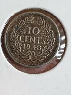 10 cent 1943 PP, zilver (4), Postzegels en Munten, Munten | Nederland, Zilver, 10 cent, Ophalen of Verzenden