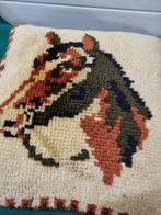 kussen met paard geborduurd vintage, Ophalen of Verzenden, 'T Olde Gre-j, Info@toldegrej.nl, Endepoelstraat 20f Didam