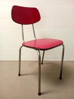Rood vintage formica stoeltje, Ophalen, Gebruikt, Eén, Metaal