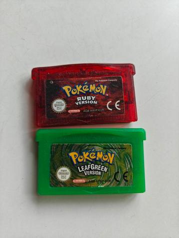 Pokemon Ruby + LeafGreen beschikbaar voor biedingen