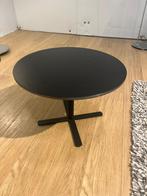 Rond Matzwart Montèl Bijzettafeltje – Ø50 cm, Ophalen of Verzenden, Zo goed als nieuw, Rond, Minder dan 55 cm