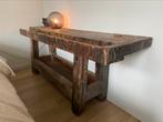 Mooie massief houten werkbank, Huis en Inrichting, Tafels | Sidetables, Ophalen, Gebruikt, Eikenhout, 150 tot 200 cm
