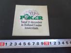 sticker POKER Vanaf 11 december in Holland Casino Amsterdam*, Ophalen, Zo goed als nieuw