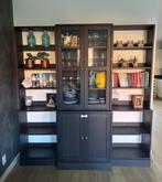 IKEA havsta opbergcombinatie/vitrinekast/boekenkast zwart, Huis en Inrichting, Kasten | Vitrinekasten, Ophalen, Met deur(en), 200 cm of meer