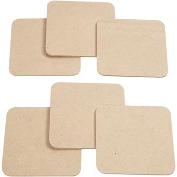 MDF Made of Wood onderzetters vierkant 6 stuks 10 x 10 cm di beschikbaar voor biedingen