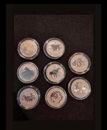 6x half ounce australian lunar 2 999.9 beschikbaar voor biedingen