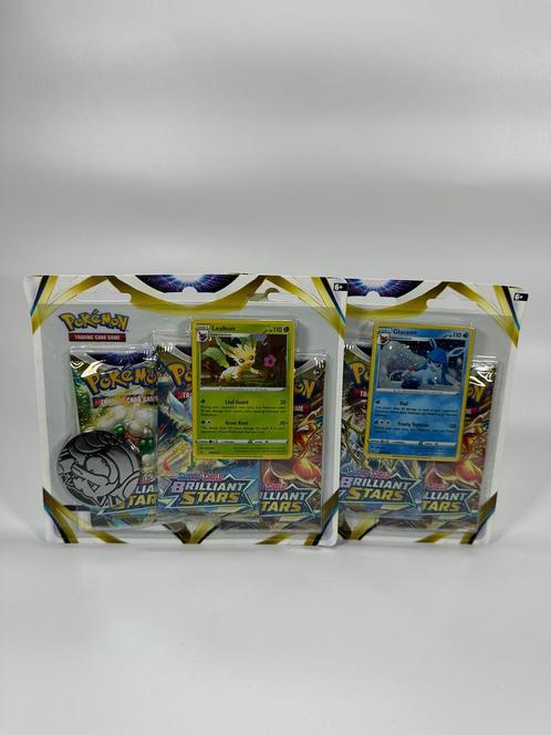 Pokémon Brilliant Stars 3 Pack Blister Glaceon/Leafeon, Hobby en Vrije tijd, Verzamelkaartspellen | Pokémon, Zo goed als nieuw