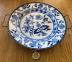 Antiek blauw-wit warmhoudbord, Ophalen of Verzenden