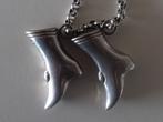 ZILVEREN JASSERON KETTING MET BREIDOPPEN (LAARSJES), Verzenden, Zilver, Ketting