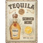 Tequila served here citroen relief reclamebord van metaal