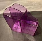 Vintage retro plexiglas paars pennenbakje bakje opbergerbak, Diversen, Bureau-accessoires, Ophalen of Verzenden, Zo goed als nieuw