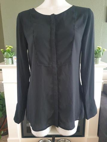 Esqualo sophisticated zwart blouse M 38 | Gratis Verzenden beschikbaar voor biedingen