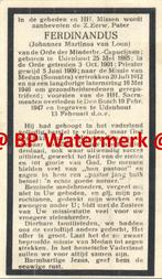 Loon van Johannes 1885 Udenhout 1947 Den Bosch Udenhout prie, Verzamelen, Bidprentjes en Rouwkaarten, Bidprentje, Ophalen of Verzenden