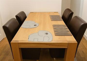 🔴 Massief eiken eettafel 200x100 cm stevig en stijlvol beschikbaar voor biedingen
