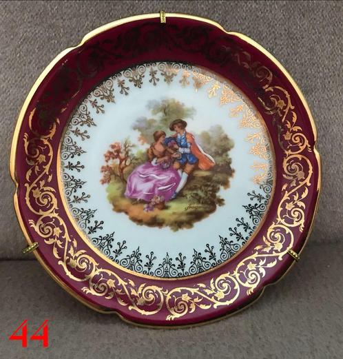 Limoges Porseleinen Bord met Standaard, Antiek en Kunst, Antiek | Porselein, Ophalen of Verzenden