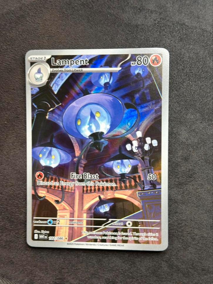 Lampent 102/086, Hobby en Vrije tijd, Verzamelkaartspellen | Pokémon, Zo goed als nieuw, Meerdere kaarten, Ophalen of Verzenden