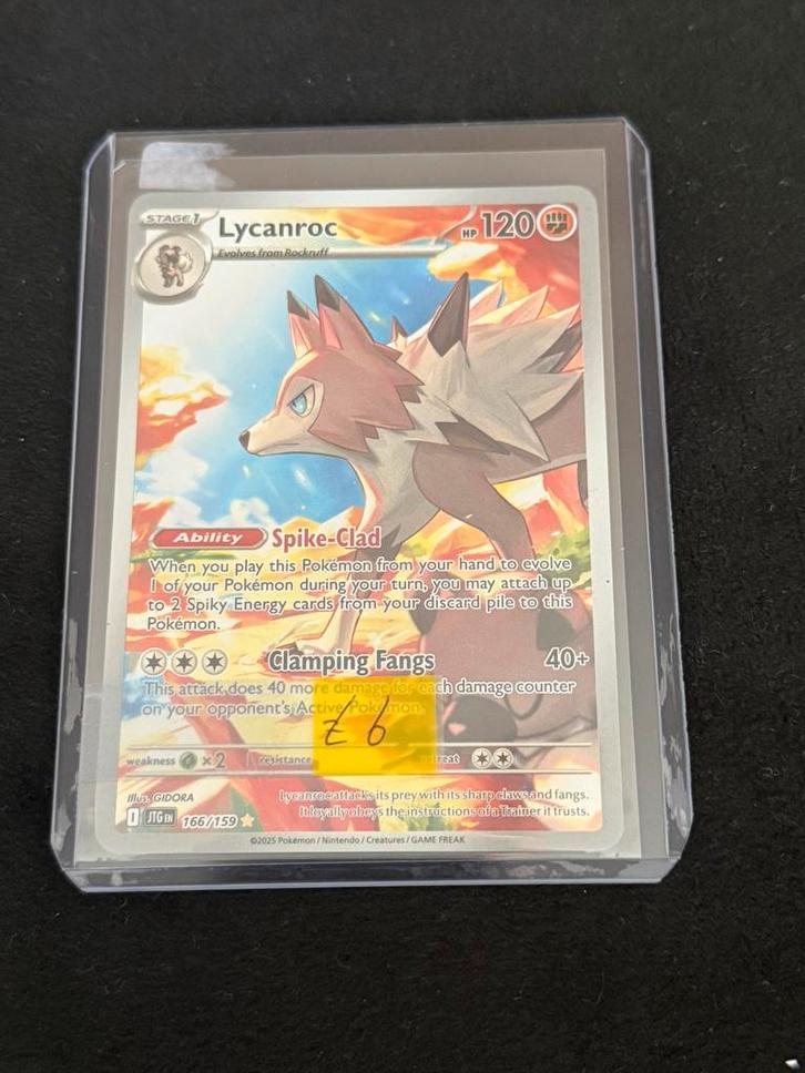 Lycanroc Pokemon kaart JTG 166, Hobby en Vrije tijd, Verzamelkaartspellen | Pokémon, Nieuw, Losse kaart, Foil, Ophalen of Verzenden