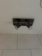 Mooie plafonnière met 2 spots, Ophalen of Verzenden, Gebruikt, Metaal of Aluminium, Plafondspot of Wandspot