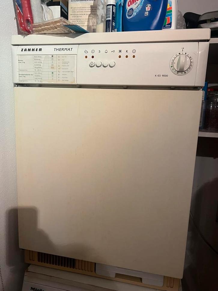 Zanker K-ES 9000 Wasdroger, Witgoed en Apparatuur, Wasdrogers, Zo goed als nieuw, Luchtafvoer, Voorlader, 6 tot 8 kg, 85 tot 90 cm