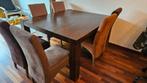 8p houten tafel met stoelen - gratis, Ophalen, Gebruikt