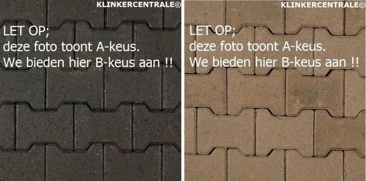 2.000m2 B-KEUS H-profiel betonklinkers H-klinkers zwart, Tuin en Terras, Tegels en Klinkers, Nieuw, Klinkers, Beton, 10 m² of meer