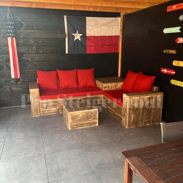 Steigerhout Loungeset Loungebank Lounge Hoekbank Tuinmeubels beschikbaar voor biedingen