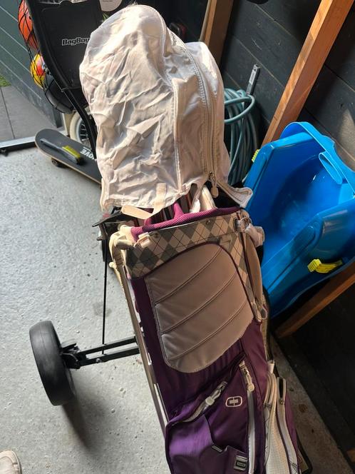 Gokfkar + tas + clubs, Sport en Fitness, Golf, Gebruikt, Tas, Overige merken, Ophalen