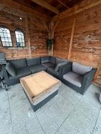 Loungeset antraciet inclusief kussens, Wicker, Gebruikt, Bank, Loungeset