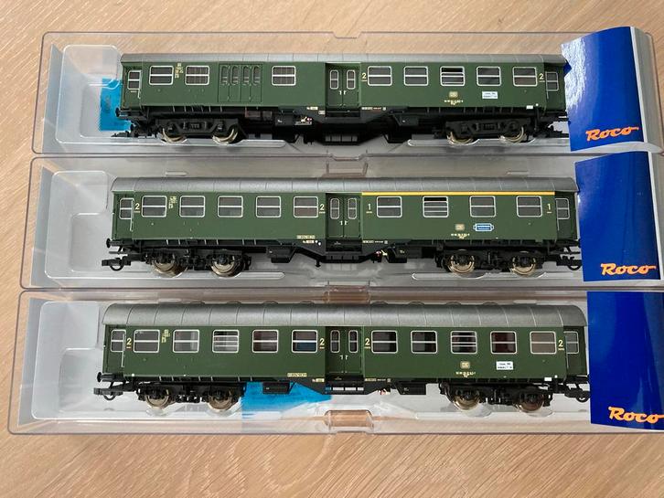 Set personen rijtuigen, Hobby en Vrije tijd, Modeltreinen | H0, Zo goed als nieuw, Wagon, Gelijkstroom, Roco, Ophalen of Verzenden