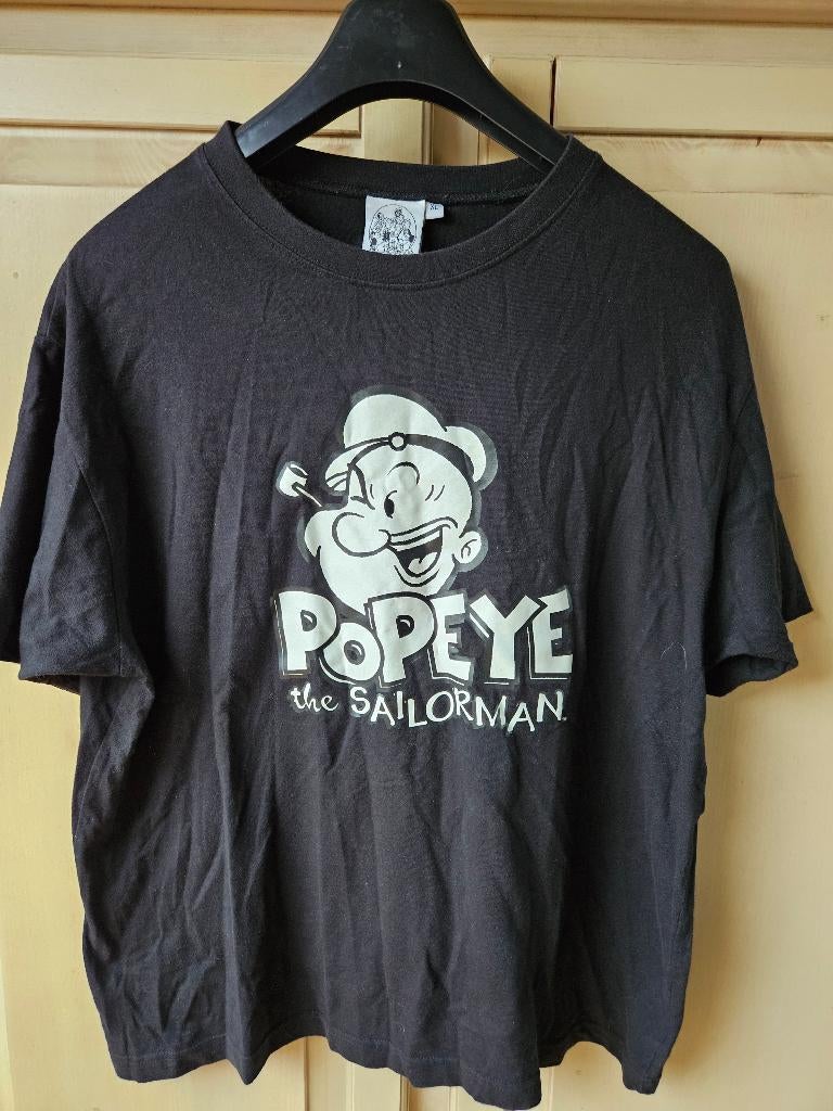 zwart shirt Popeye, maat xl, Verzenden, Zwart, Zo goed als nieuw, Maat 56/58 (XL)