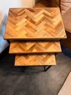 3 mooie bijzettafels, Huis en Inrichting, Tafels | Salontafels, Ophalen, 50 tot 100 cm, Rond, Zo goed als nieuw