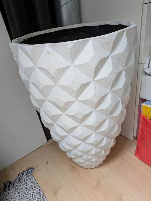 Capi Lux Heraldry - wit, Tuin en Terras, Bloempotten, Gebruikt, Kunststof, Binnen, 40 tot 70 cm, 25 tot 40 cm, Overige vormen