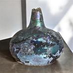 Bodemvondst glazen fles 17e / 18e eeuw gelijmd 11.5 hoog, Antiek en Kunst, Antiek | Glas en Kristal, Ophalen of Verzenden