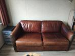 Leren 2-zits bankje, Huis en Inrichting, Ophalen, Gebruikt, 150 tot 200 cm, Tweepersoons