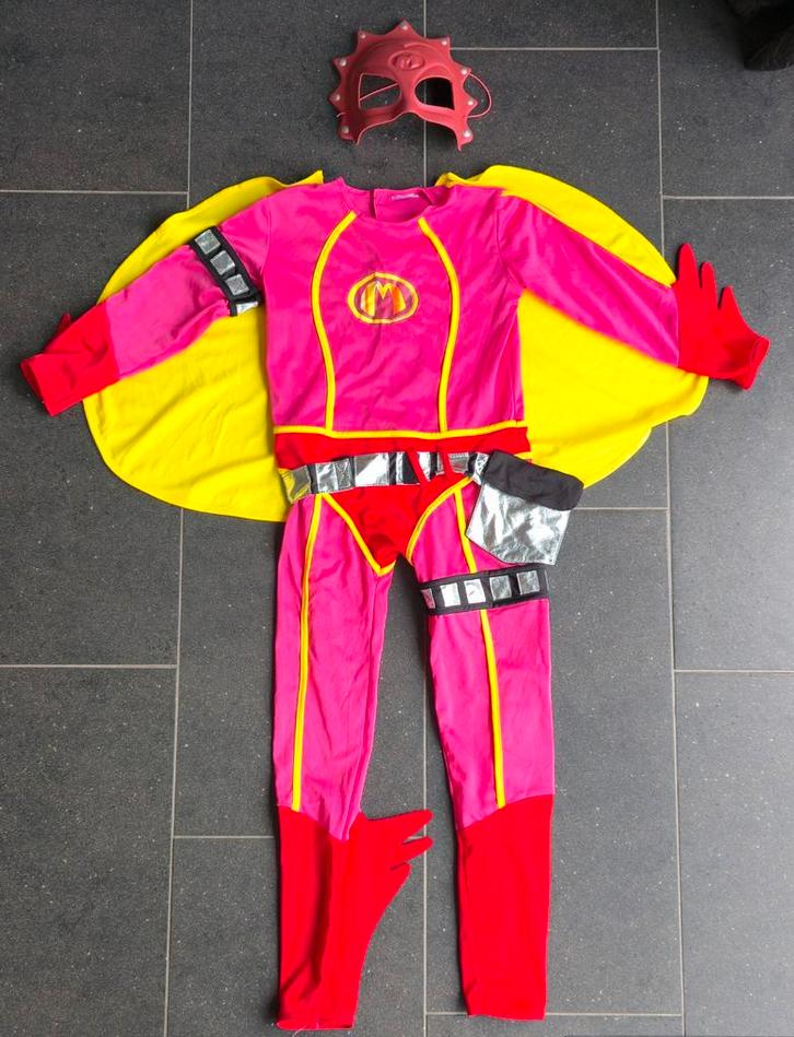 Mega Mindy Kostuum 6-8 jaar, Kinderen en Baby's, Carnavalskleding en Verkleedspullen, Gebruikt, Meisje, 122 t/m 128, Ophalen of Verzenden