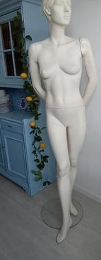 Vintage Etalagepop op Glasplaat - Geplakte Schouder, Antiek en Kunst, Curiosa en Brocante, Ophalen
